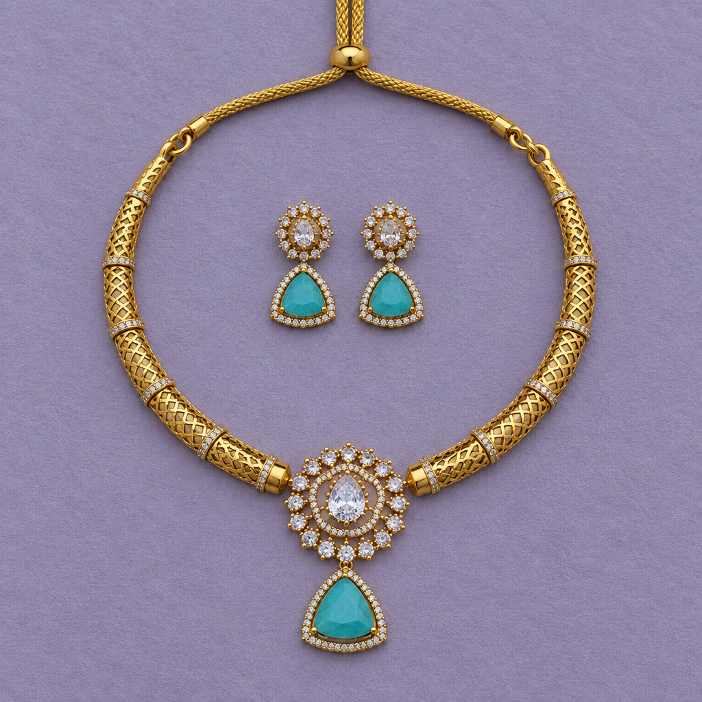 MINT MANJU WARRIER VICTORIAN JEWELLERY SET