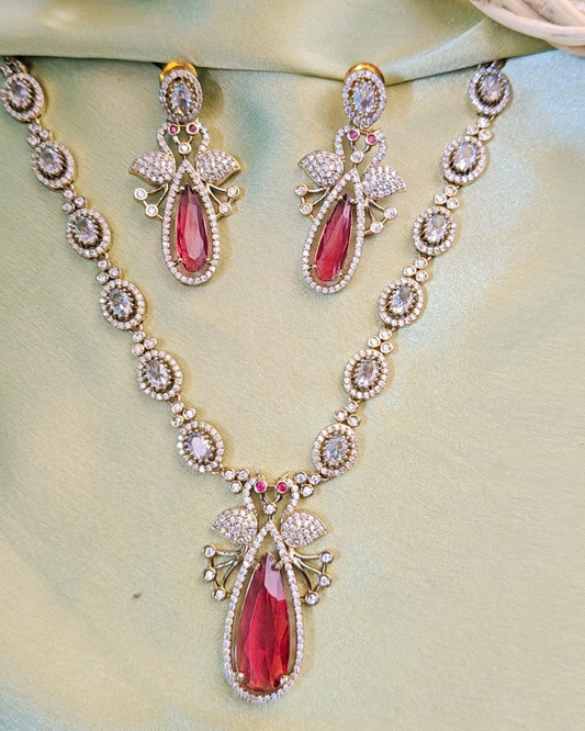RUBY MARVI ZIRCONIA JEWELLERY SET