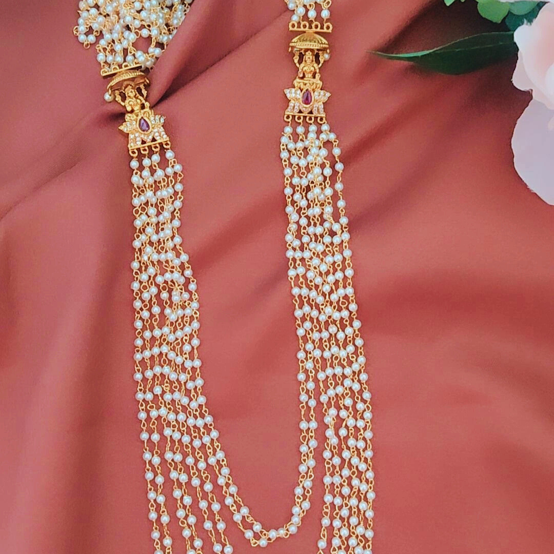 RUBY NARAYANA PEARL JEWELLERY SET