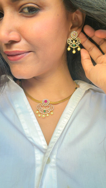 MULTICOLOR SAHITA ZIRCONIA JEWELLERY SET