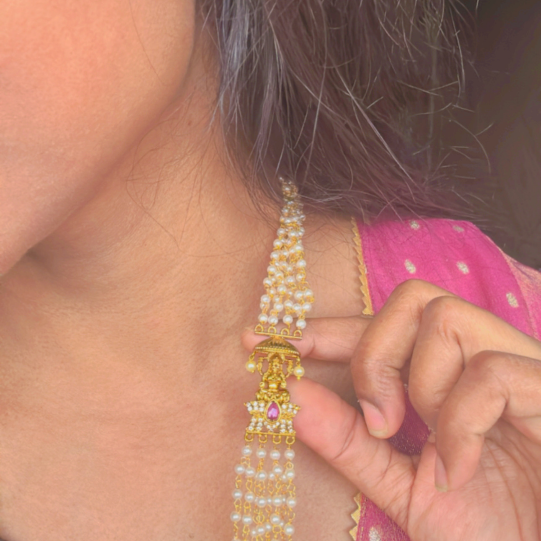 RUBY NARAYANA PEARL JEWELLERY SET