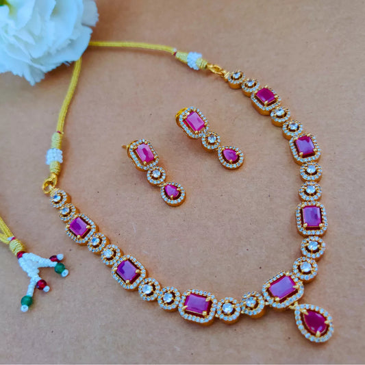 Green zirconia necklace