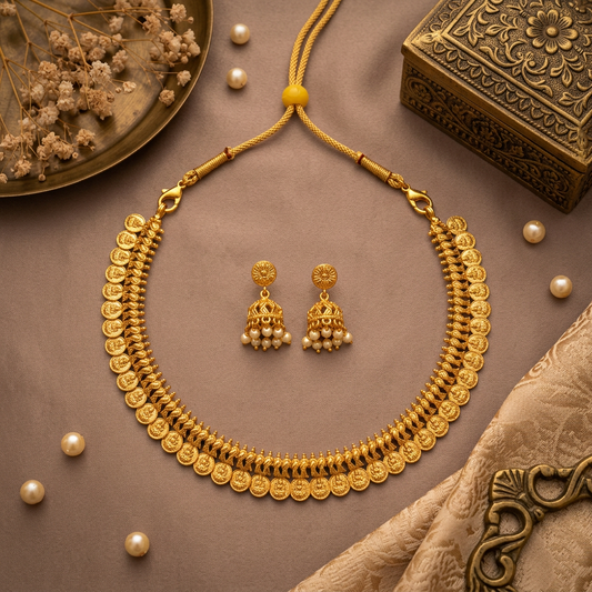 GOLDEN BINDIYA JEWELLERY SET