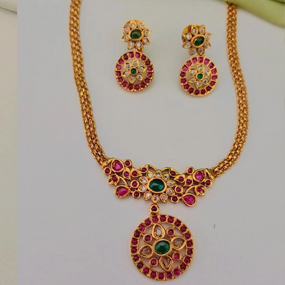 MULTICOLOR MAYURAKSHI JEWELLERY SET