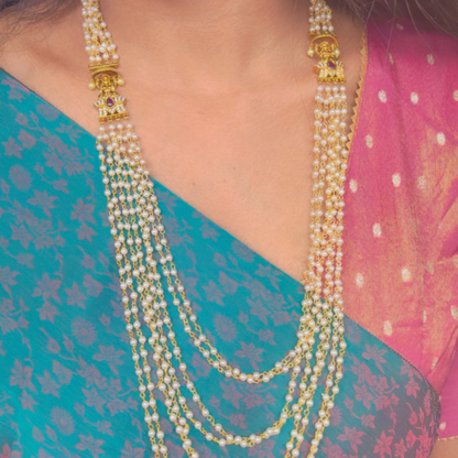 RUBY NARAYANA PEARL JEWELLERY SET