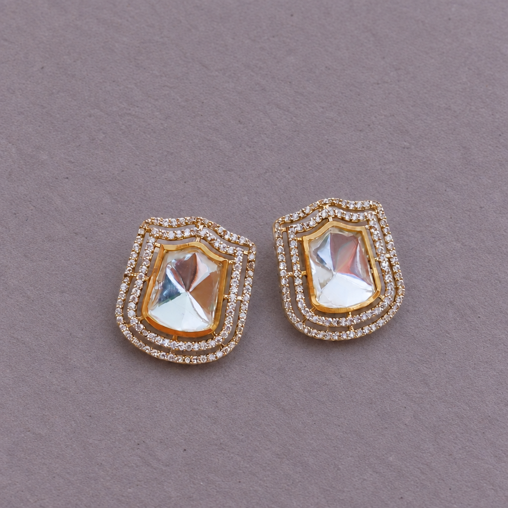 ORIGINAL SILVER MUGHAL STATEMENT EARRINGS