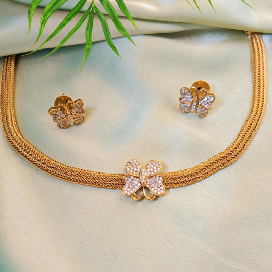 GOLDEN IRYA TEMPLE JEWELLERY SET