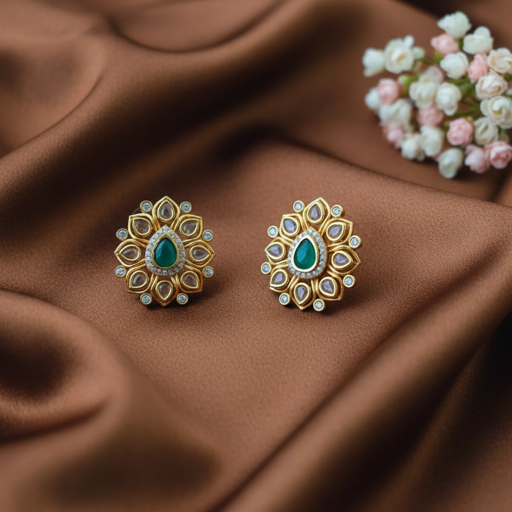 EMERALD SIYA ZIRCONIA EARRINGS