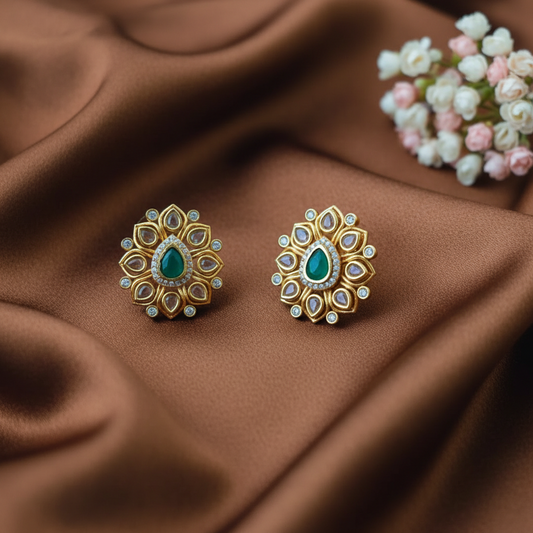 EMERALD SIYA ZIRCONIA EARRINGS