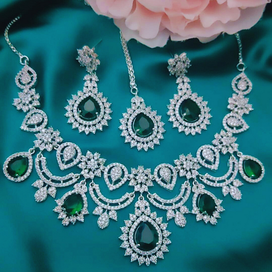 EMERALD CINDY ZIRCONIA JEWELLERY SET