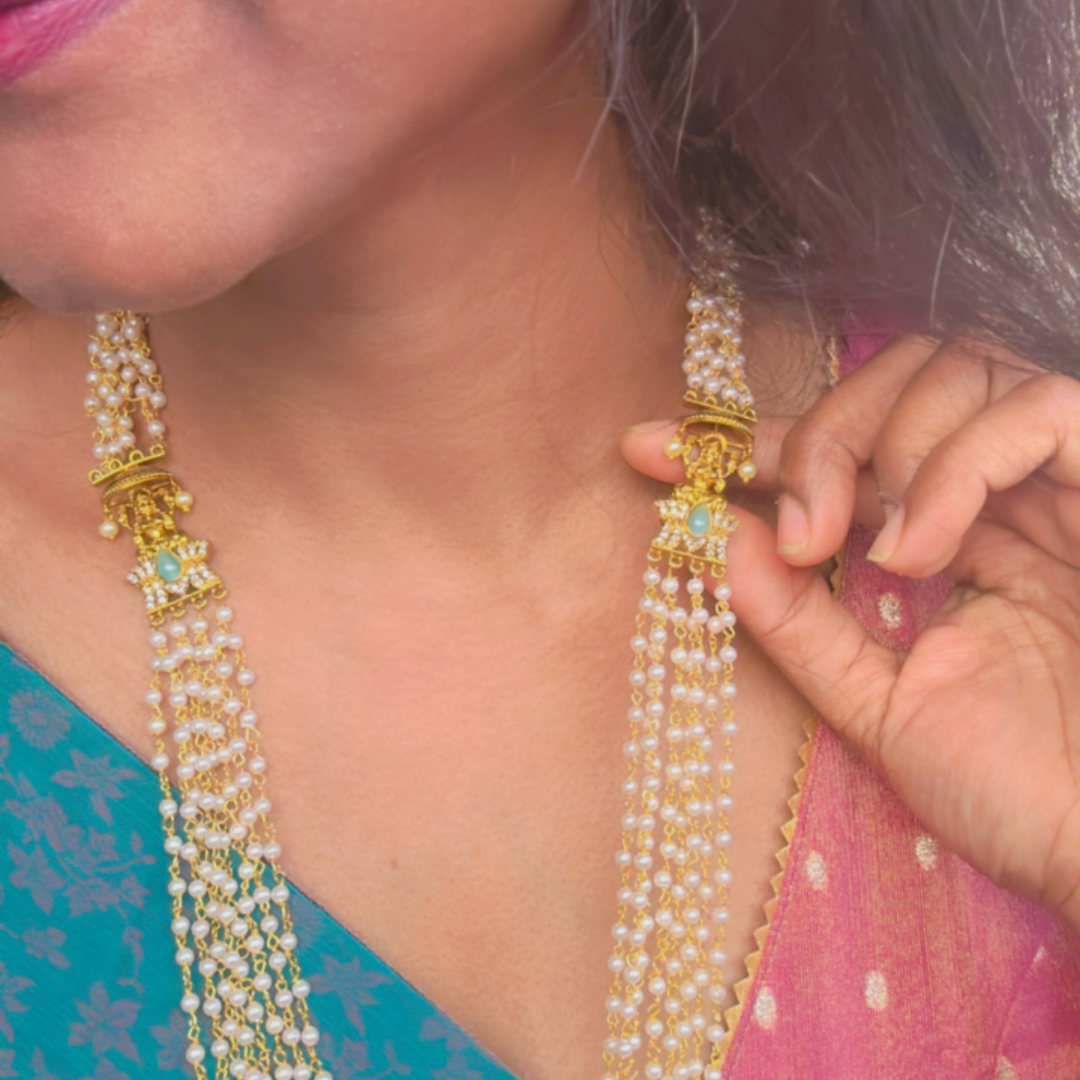 ORIGINAL NARAYANA PEARL JEWELLERY SET - MINT