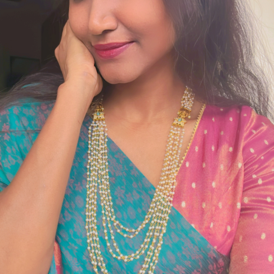 ORIGINAL NARAYANA PEARL JEWELLERY SET - MINT