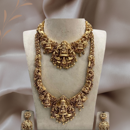 GOLDEN URA TEMPLE JEWELLERY SET COMBO