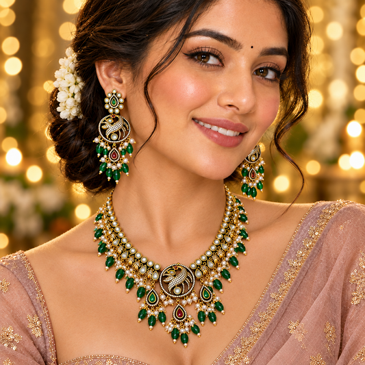 EMERALD RANYA VICTORIAN JEWELLERY SET
