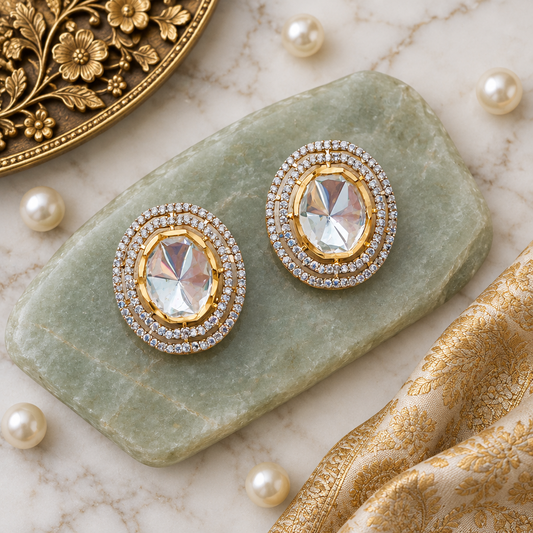 ORIGINAL SILVER MAYILA STATEMENT EARRINGS
