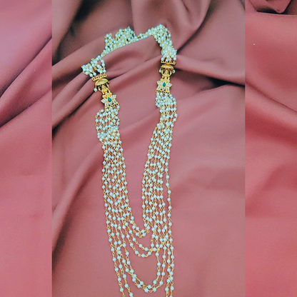 EMERALD NARAYANA PEARL JEWELLERY SET