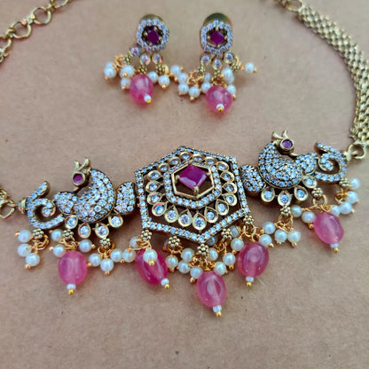 Antique Pink Victorian Necklaces