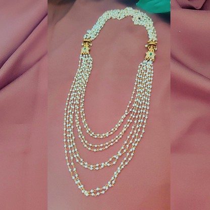 EMERALD NARAYANA PEARL JEWELLERY SET