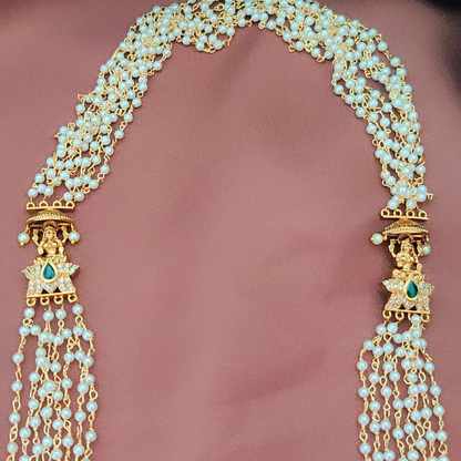 EMERALD NARAYANA PEARL JEWELLERY SET