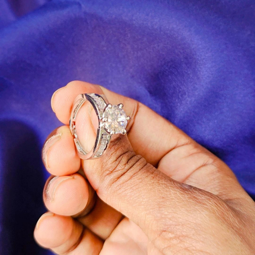 MERMAID ADJUSTABLE AMERICAN DIAMOND RING