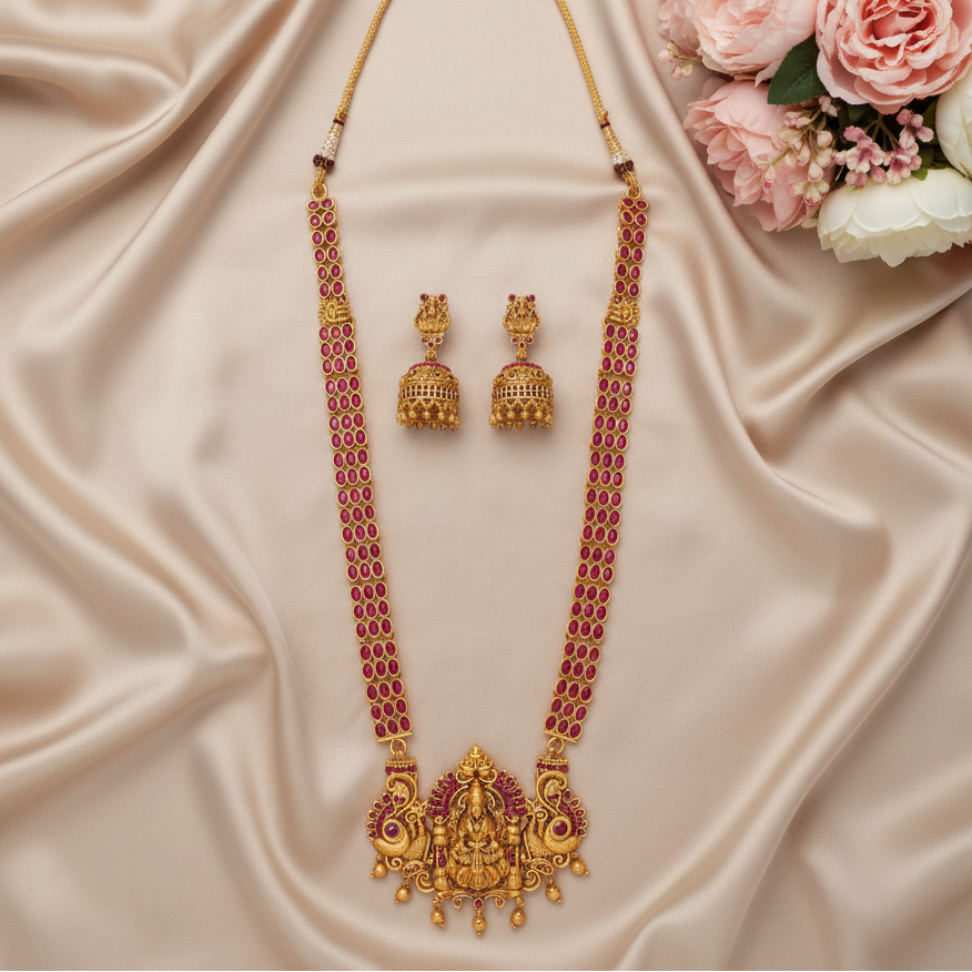 RUBY CHITTU TEMPLE JEWELLERY SET