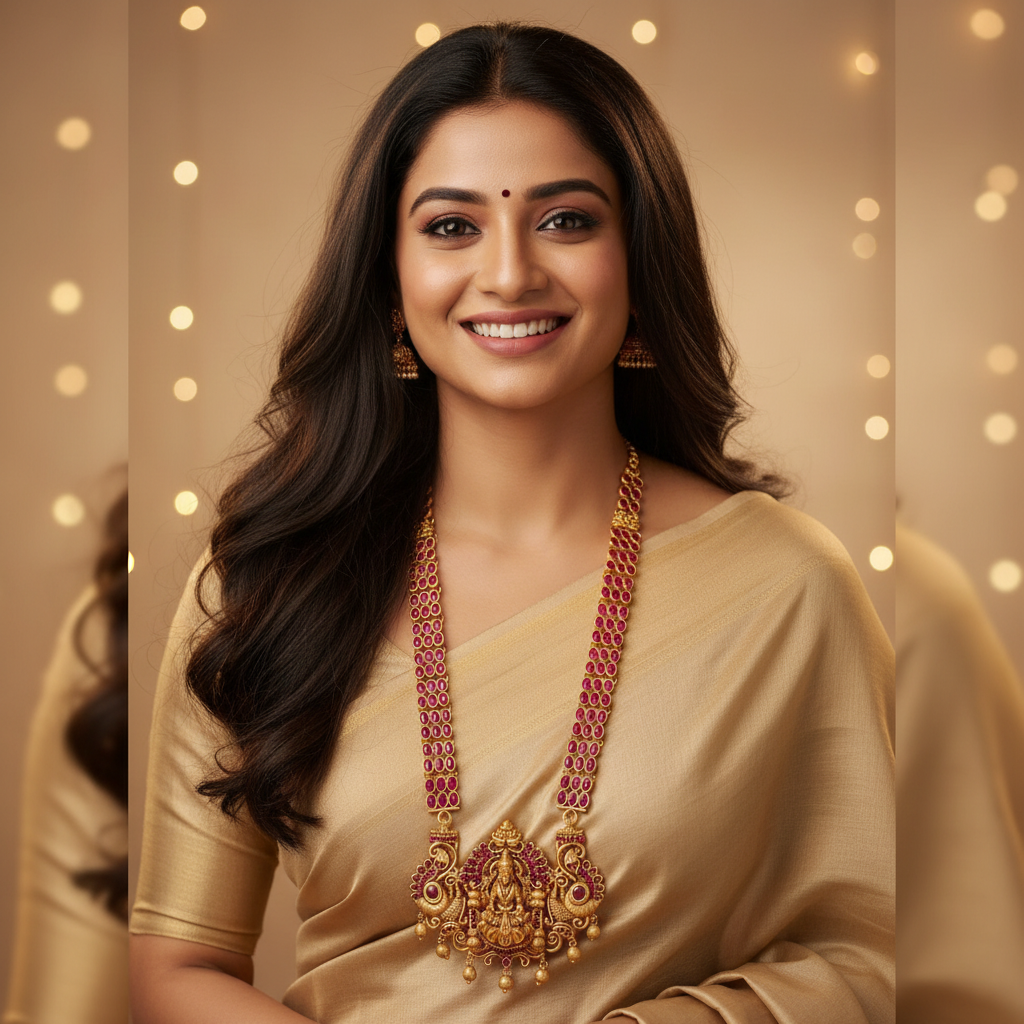RUBY CHITTU TEMPLE JEWELLERY SET