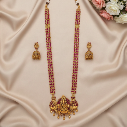 RUBY CHITTU TEMPLE JEWELLERY SET
