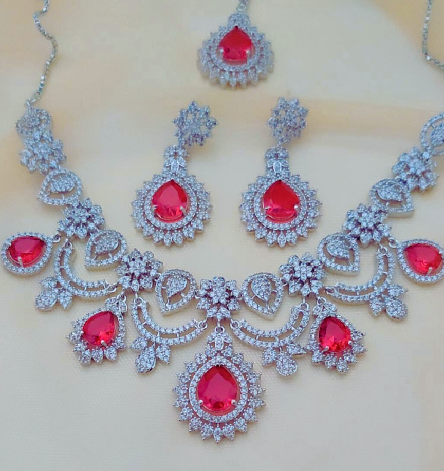 RUBY CINDY ZIRCONIA JEWELLERY SET