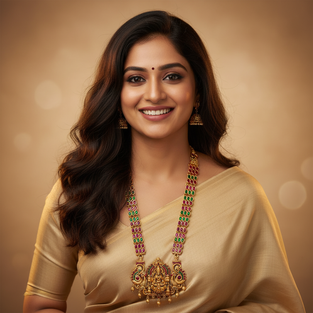 MULTICOLOR CHITTU TEMPLE JEWELLERY SET
