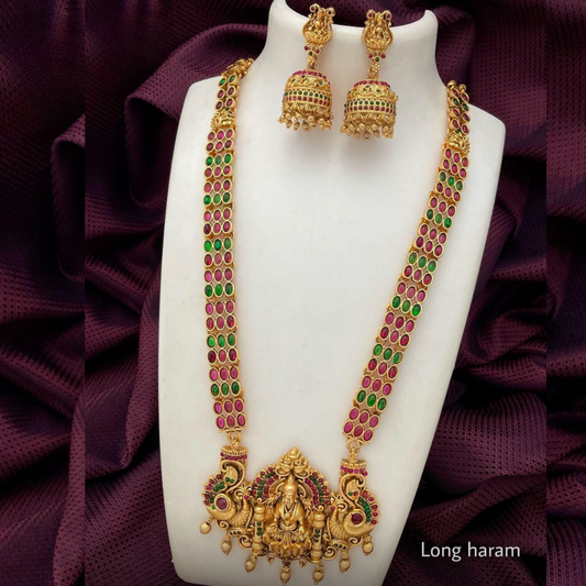 MULTICOLOR CHITTU TEMPLE JEWELLERY SET