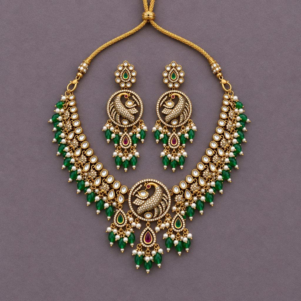 EMERALD RANYA VICTORIAN JEWELLERY SET