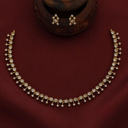 GOLDEN NISSA ZIRCONIA JEWELLERY SET