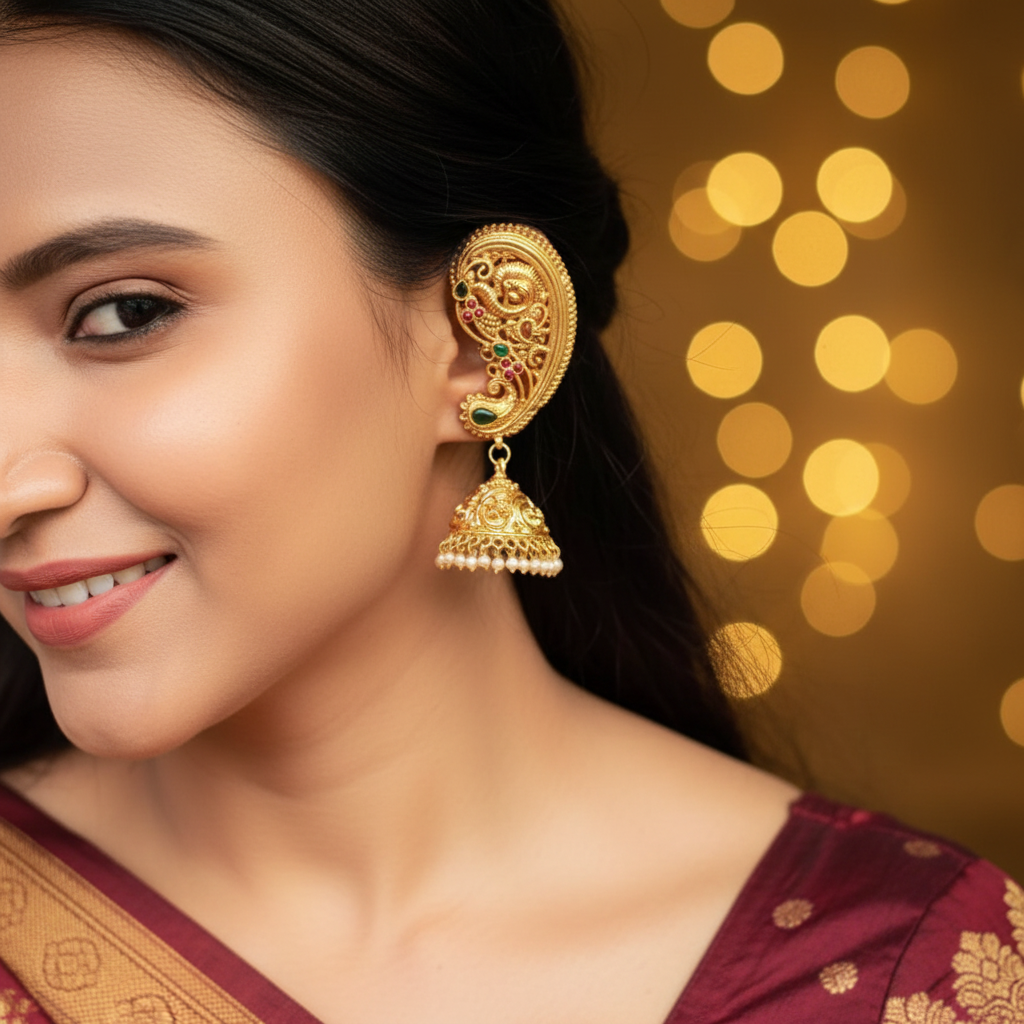 GOLDEN JAANU EARCUFF EARRINGS