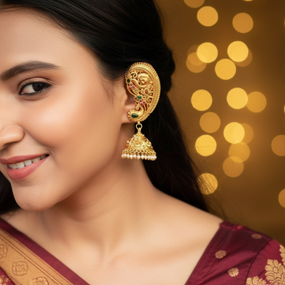 GOLDEN JAANU EARCUFF EARRINGS