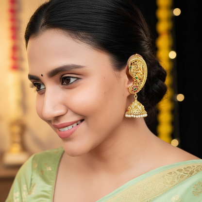 GOLDEN NEELA EARCUFF EARRINGS