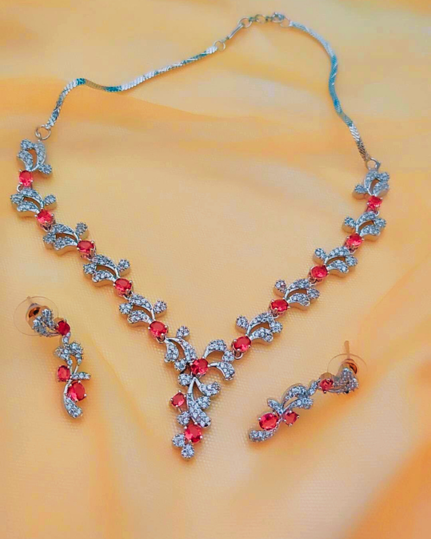 RUBY GRACE AMERICAN DIAMOND JEWELLERY SET