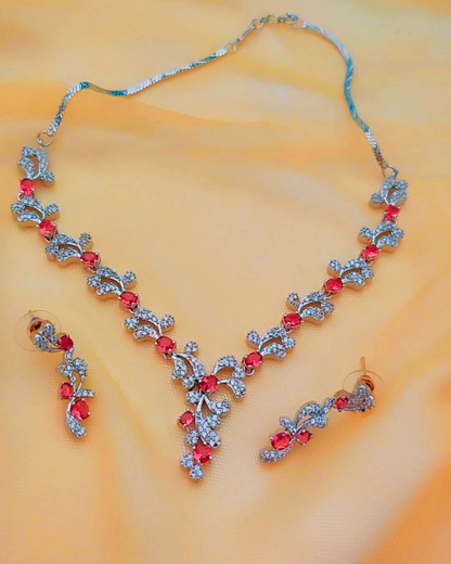 RUBY GRACE AMERICAN DIAMOND JEWELLERY SET