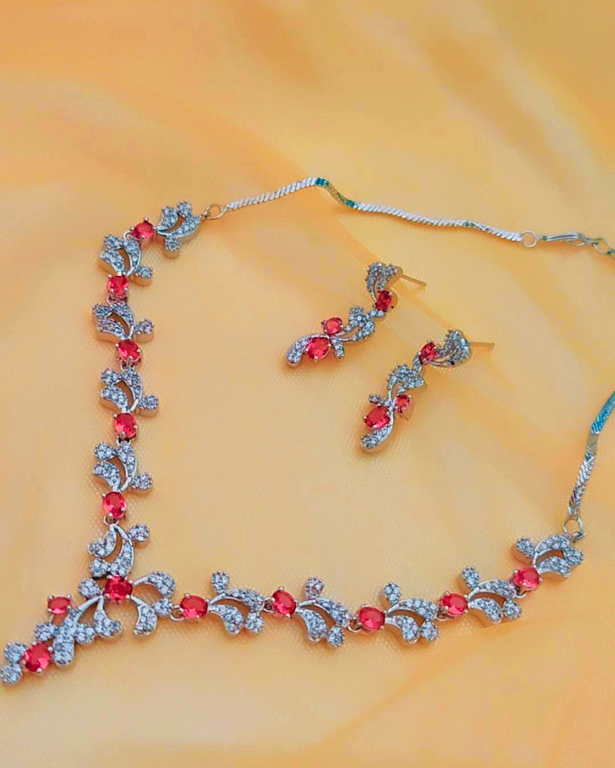 RUBY GRACE AMERICAN DIAMOND JEWELLERY SET