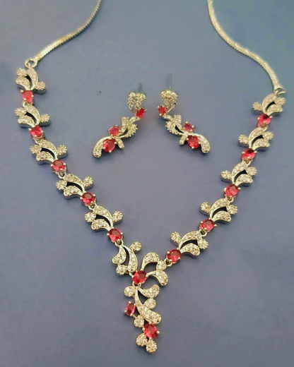 RUBY GRACE AMERICAN DIAMOND JEWELLERY SET