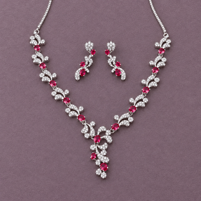 RUBY GRACE AMERICAN DIAMOND JEWELLERY SET
