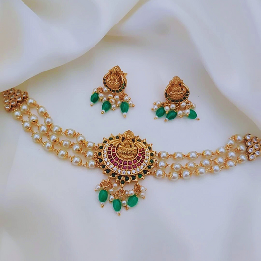 MULTICOLOR HANIYA PEARL JEWELLERY SET