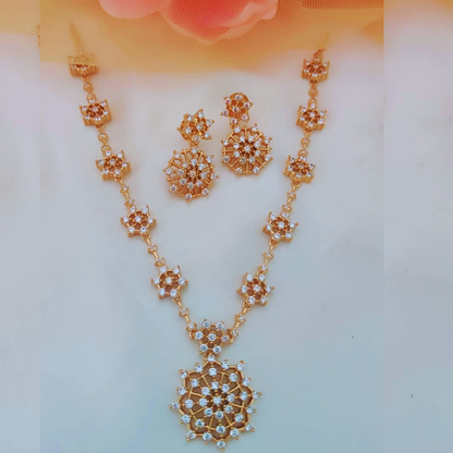 GOLDEN LAASYA ZIRCONIA JEWELLERY SET