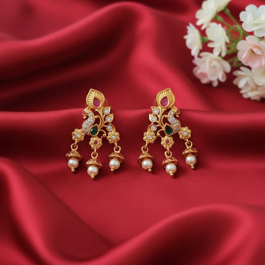 MULTICOLOR YANSHI STUD EARRINGS