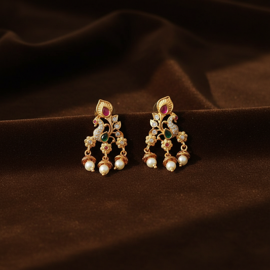 MULTICOLOR YANSHI JHUMKI EARRINGS