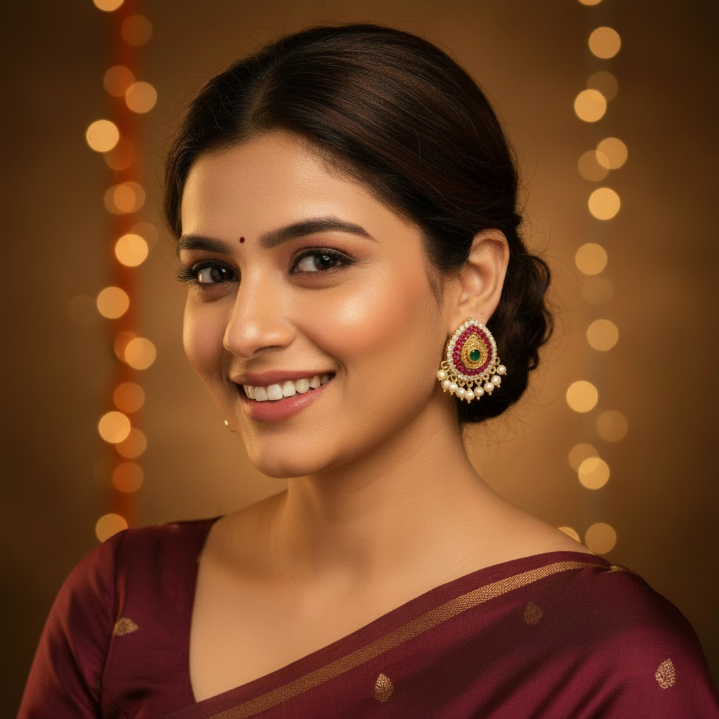MULTICOLOR YADHANA STUD EARRINGS