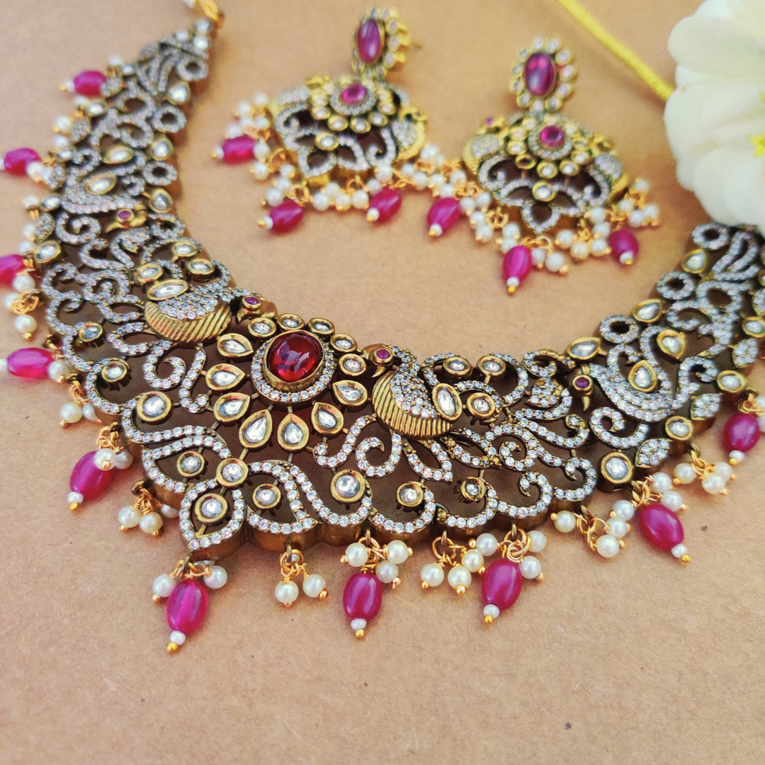 RUBY ANGANAA VICTORIAN JEWELLERY SET