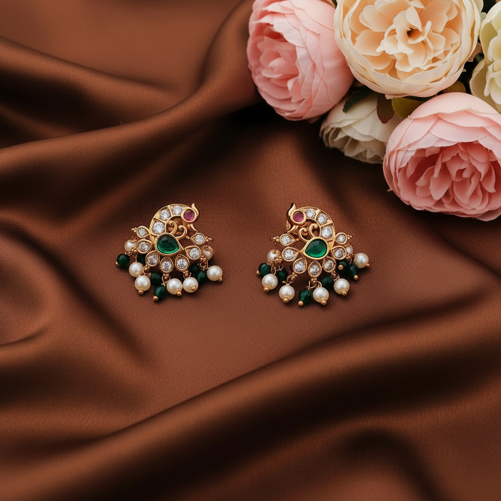 EMERALD YAMIRA STUD EARRINGS