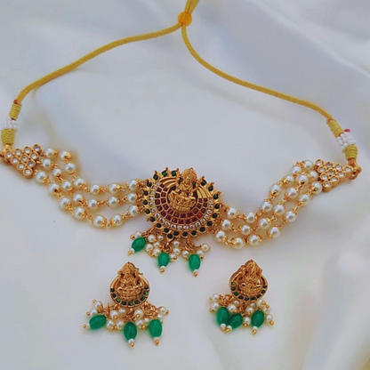 MULTICOLOR HANIYA PEARL JEWELLERY SET