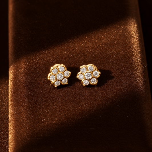 DIAMOND NISHWATHI STUD EARRINGS