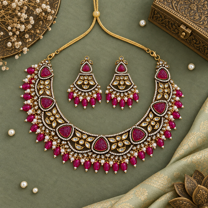 RUBY PARUL VICTORIAN JEWELLERY SET